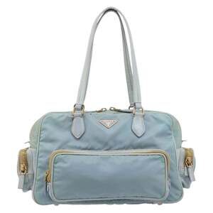 Prada Nylon Handbag Light Blue